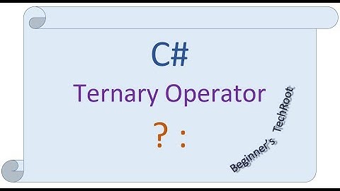 C# Ternary Operator with examples