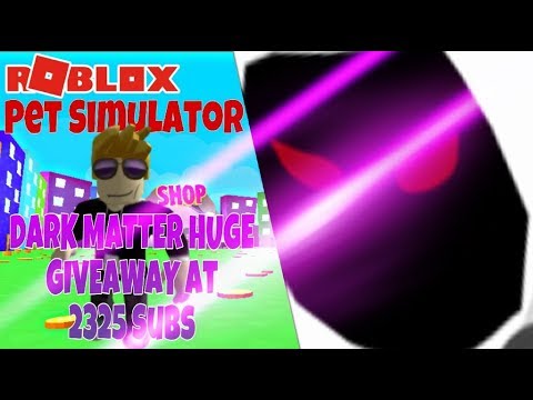 Pet Simulator On Roblox Dark Matter Dominus Huge Giveaway Youtube - roblox pet simulator dark matter dominus huge roblox free mask