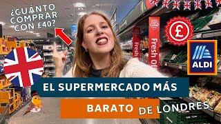 ¿CUÁNTO compras con £40 en el SUPERMERCADO más BARATO de INGLATERRA? Ahorra en tu viaje a LONDRES