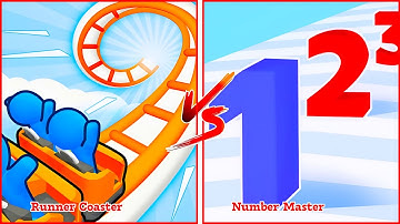 Runner Coaster vs Number Master 🔥 Walkthrough Gameplay – All Levels UNLOCKED | EPIC 889