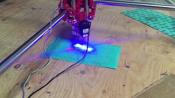 First test run of the MPCNC with the 15w laser