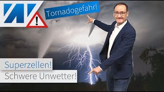 Jetzt geht es los: Heftige Unwetter erreichen Deutschland! Orkanböen, Hagel,  Tornado, Downburst!