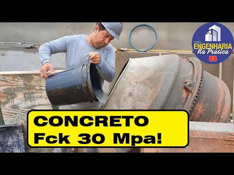 INÉDITO NO YOUTUBE!!!  O PREPARO DE UM CONCRETO NA OBRA (Fck 30 Mpa).