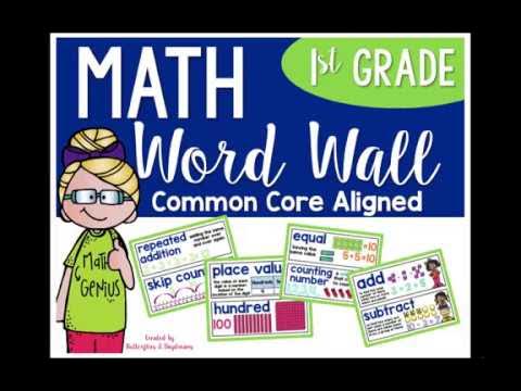 Math Word Wall {1st Grade}