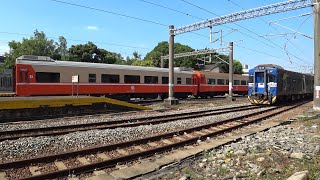 516次莒光號與8787次試運轉列車在大林車站交會(2019台灣燈會在屏東彩繪列車) 20211018