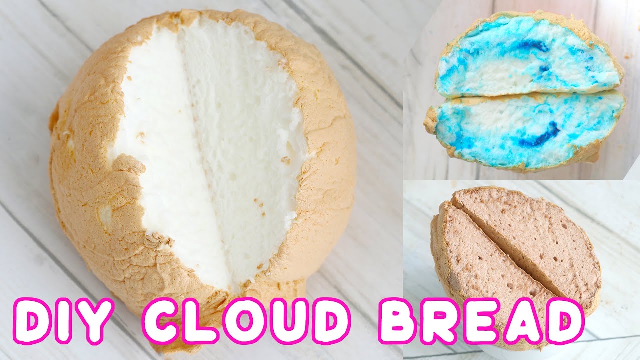 HOW TO MAKE CLOUD BREAD - 8 WAYS!  Marble, Chocolate, Coffee & Classic!   Cloud Bread RECIPE