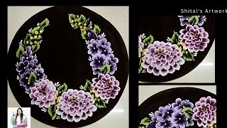 One Stroke Painting Floral design |Learn to paint Floral Pattern in Acrylics