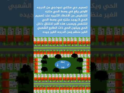 تصميم حي سكني نموذجي من الدرجه الاولى