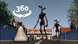 360 Video || Siren Head & Granny Funny Horror Animation 3D #1