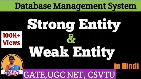 L2.5 Strong Entity & Weak Entity in DBMS | Strong & Weak Entity Set Examples & Representation