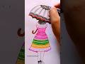 Rainfall🌧☔️#mandalaart#drawing#shorts#youtubeshorts