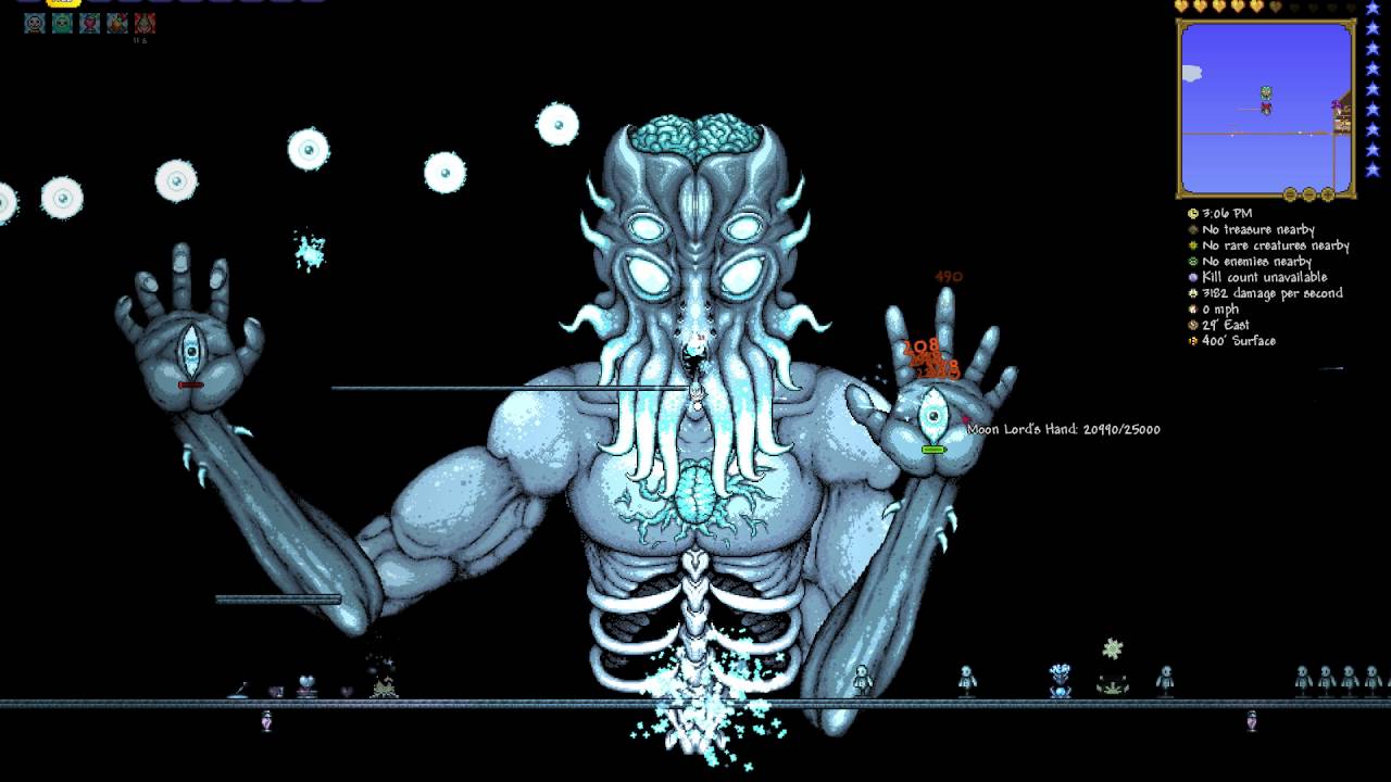 Terraria 1.3.3 Moon Lord Fastest kill No cheese, No