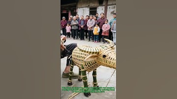 Traditional Crafts: Lifelike Bamboo Buffalo Weaving in 60 Sec!