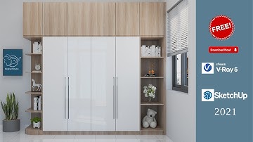 Wardrobe Design | Sketchup 2021 Vray 5 Interior #04