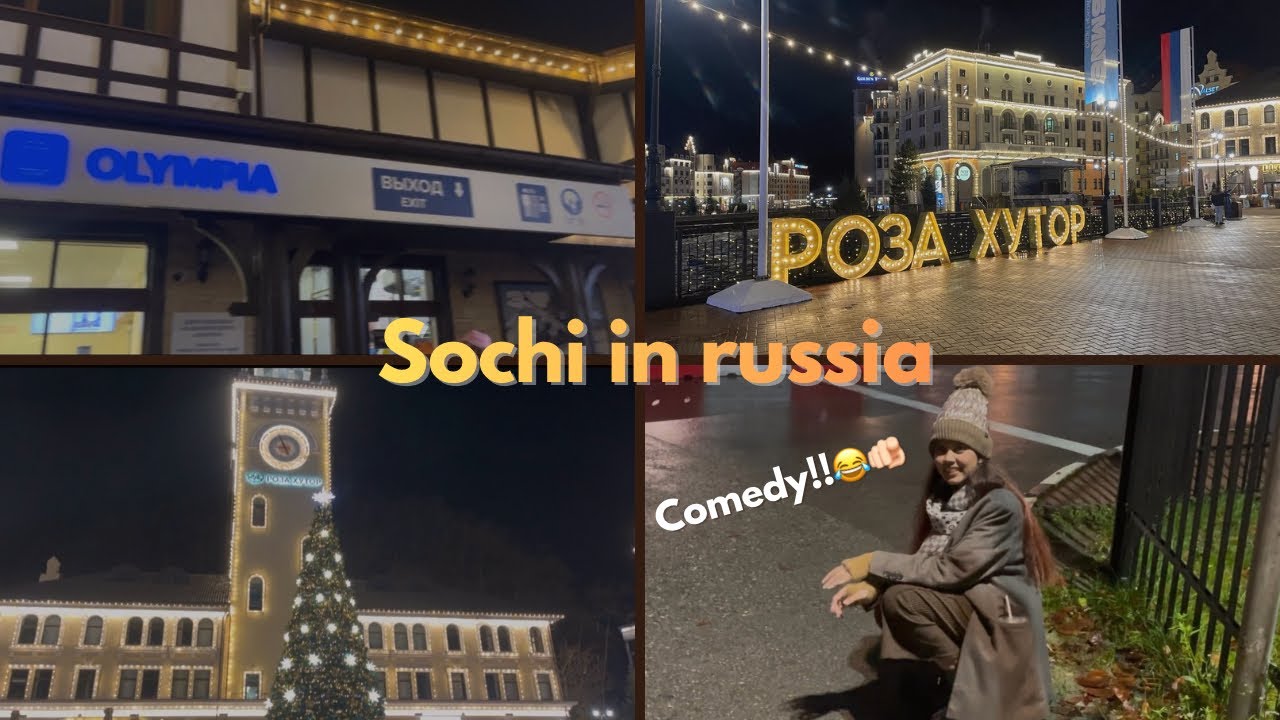 Rosa Khutor 😍✨ | Russia | Night walk enjoy | Comedy family | winter weather | Vlgos 