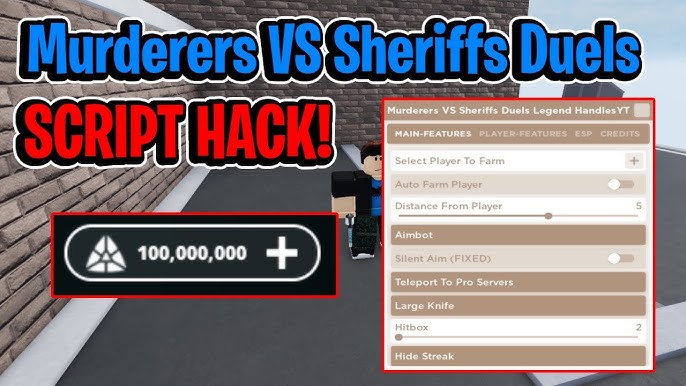 Murderers VS Sheriffs Duels Script Hack PASTEBIN GUI: Kill All, Silent  Aimbot, Auto Farm & More 