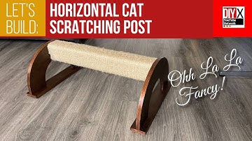 Build an Fancy Horizontal Cat Scratching Post #DIY #cats #woodworking