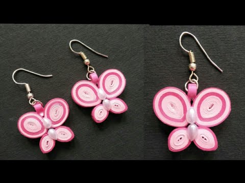 DIY Quilling earrings | Quilling Butterfly Earring | How to make paper Quilling  earrings at home - YouTube