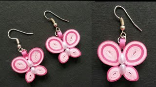 ... learn how to make different paper quilling butterfly earring...