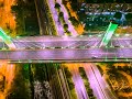 Medellin nocturno drone view rubenpinofotografia/ Medellin de noche puente 4 sur clip