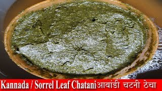 Ambada bhaji chatani   l How to Cook Hyderabadi Red Sorrel Leaves |  Maharashtrian recipe