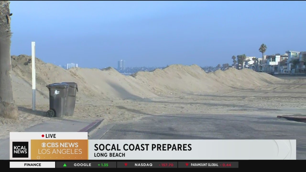 Long Beach preparing for potential flooding from Hurricane Hilary - YouTube