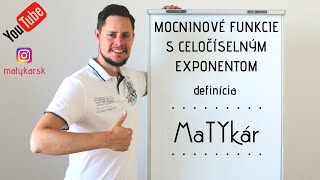 MOCNINOVÉ FUNKCIE s CELOČÍSELNÝM záporným EXPONENTOM - vysvetlenie