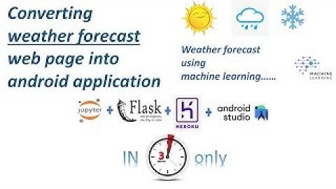 Weather forecast app | Weather Recommendation System | Machine Learning model into Android app
