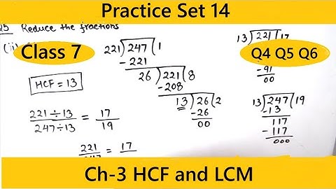 HCF and LCM  / standard 7 maths ch-3  practice set 14 / Std 7 practice set 14 / Maharashtra Board