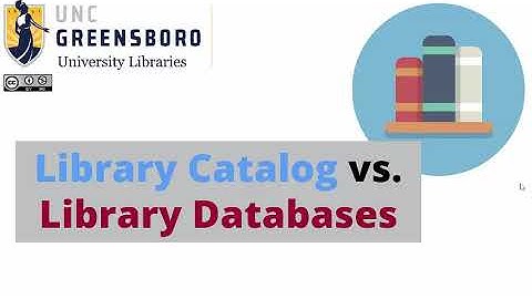 UNCG Libraries: Library Catalog Versus Library Databases