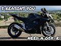 5 REASONS YOU SHOULD BUY A GSXR! | SUZUKI GSX-R 600 REVIEW | BEGINNER RIDER | BEST 2ND MOTORCYCLE