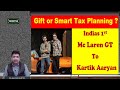 Tax savings on Gift of Mc Laren GT to Kartik Aaryan by Bhusan Kumar (T series)