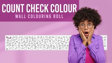 Count Check Colour  Reusable Wall Colouring Roll - Inkmeo - 6 Inch