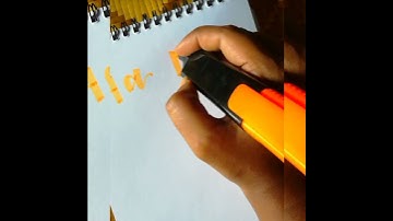 How to write calligraphy letters with highlighter #lettering #art #arttutorial #shorts