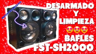 LIMPIEZA y DESARMADO de MONSTRUOSOS parlantes SONY FST-SH2000‼️🤩🔊 breve TUTORIAL #239🔊