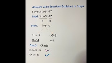 Solving an Absolute Value Equation Example 1. College Algebra.