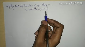 Finding address line and data lines of given memory for interfacing with microprocessor