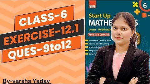 Viva Education || Chapter-12  || Exercise-12.1 || Start Up Mathematics Class-6