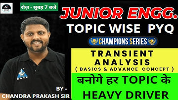 TRANSIENT ANALYSIS  I NETWORK THEORY I TOPIC WISE I PDF FREE I BY CHANDRA PRAKASH SIR