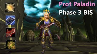 Phase 3 Prot Paladin BIS Gear - TBC Classic WoW