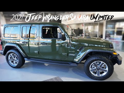 2021 Jeep Wrangler Sahara Unlimited Exterior and Interior Walk Around