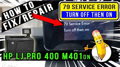 How To Fix Repair 79 Service Error | Hp LaserJet Pro 400 M401dn