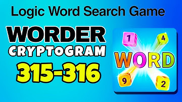 WORDER Logic Word Search Game level 315 316