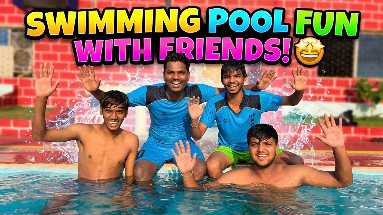 🤣Going Swimming pool 🏊 with friends full fun 🤩 & meet Khalid inmind ...
