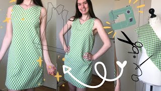Easy A-line Summer Dress Sewing Tutorial for Beginners From Scratch + Make Your Own Dress Pattern