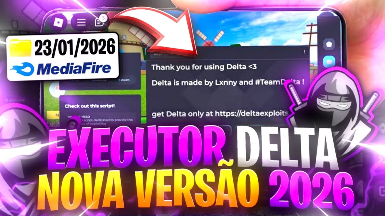 ✅LINK DIRETO! COMO BAIXAR Executor DELTA ATUALIZADO + SCRIPT no ROBLOX CELULAR/MOBILE MEDIAFIRE 2026