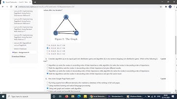 Social Networks(SN) NPTEL SWAYAM Course Week 6 Assignment Answers