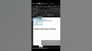 # 7 Excel Convert function, convert from year to hour. #excel #exceltricks #exceltips #excelformula