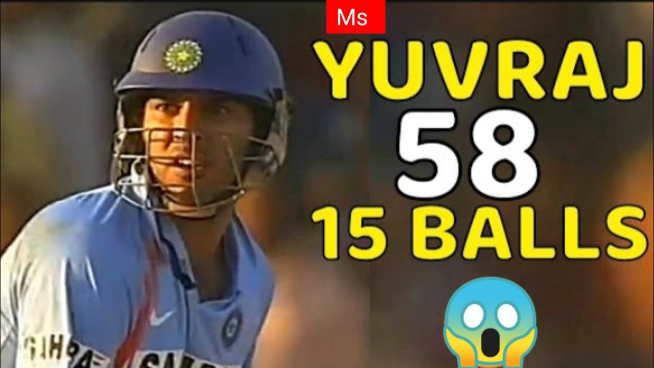 yuvraj cricket 15 balls 58 run। super fast fifty । cricket match - YouTube