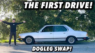 First Drive In My DOGLEG 5 SPEED Swapped BMW E23 7 Series!